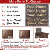 Custom Personalized Men's Leather Bifold Wallet