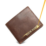 Custom Personalized Men's Leather Bifold Wallet
