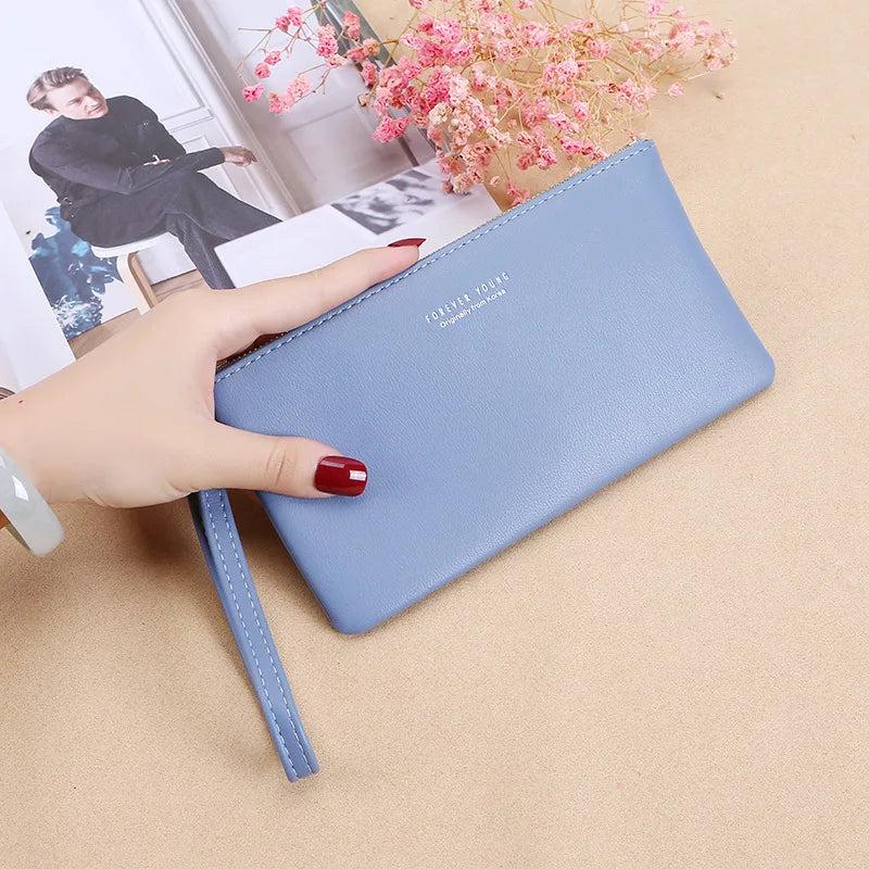 Korean-style Zip Clutch Purse Wallet WOMEN'S Long Large Capacity