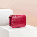 Unistybag Lipstick Bag Leather Makeup Case Mini Purse Women Cosmetic Bag Mirror