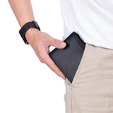 Genuine Leather RFID Men's Wallet Short Three Fold Anti-Theft
