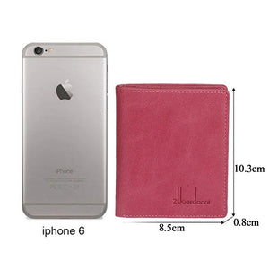 Women's Hasp Mini Purse Slim Leather Wallet