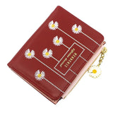 Dark Grid Flower Hand Bag Women's Short Pull Bag