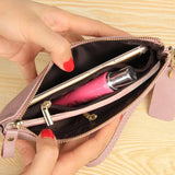 Woman Cow Leather Wallet Long Zipper Money Holder Real Leather Phone Clutch