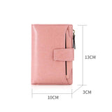 Retro Cowhide Women Wallet Short Zipper Coin Purse