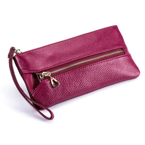Leather Women Long Wallet Wristband Clutch Travel Purse Key Wallets