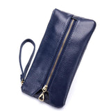 Leather Women Long Wallet Wristband Clutch Travel Purse Key Wallets