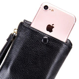 Leather Women Long Wallet Wristband Clutch Travel Purse Key Wallets