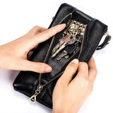 Leather Women Long Wallet Wristband Clutch Travel Purse Key Wallets