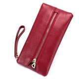 Leather Women Long Wallet Wristband Clutch Travel Purse Key Wallets