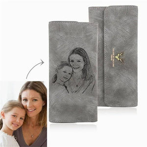 Customized Photo Women's Wallet Engraved Ladies Wallet Anniversary Gift