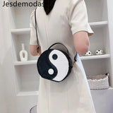 Shoulder Bags Crossed-body TAI JI Style Handbags Round Womans Bags