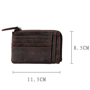 Retro Leather Wallet Large Capacity Driver's Bag