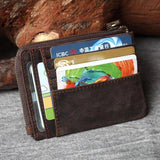 Retro Leather Wallet Large Capacity Driver's Bag
