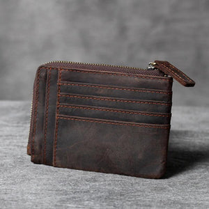 Retro Leather Wallet Large Capacity Driver's Bag