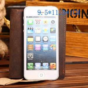 Vintage Crazy Horse Leather Men's Short Wallet