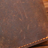 Vintage Crazy Horse Leather Men's Short Wallet