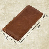 Men's Cowhide Wallet Retro Oil Wax Leather Coin Multi-card Wallet