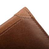 Men's Cowhide Wallet Retro Oil Wax Leather Coin Multi-card Wallet