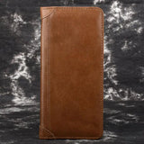 Men's Cowhide Wallet Retro Oil Wax Leather Coin Multi-card Wallet