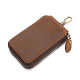 Retro Cowhide Car Key Case - Crazy Horse Leather