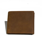Men's Crazy Horse Leather Wallet Head Layer Cowhide Leather Men's Bag