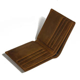 Men's Crazy Horse Leather Wallet Head Layer Cowhide Leather Men's Bag