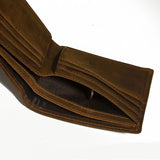 Men's Crazy Horse Leather Wallet Head Layer Cowhide Leather Men's Bag