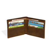 Men's Crazy Horse Leather Wallet Head Layer Cowhide Leather Men's Bag