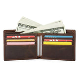 Men's Crazy Horse Leather Wallet Multi-card Retro Men's Wallet