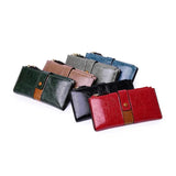 Women's Long Clutch Wallet Zipper Pu Mobile Phone Bag