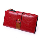 Women's Long Clutch Wallet Zipper Pu Mobile Phone Bag