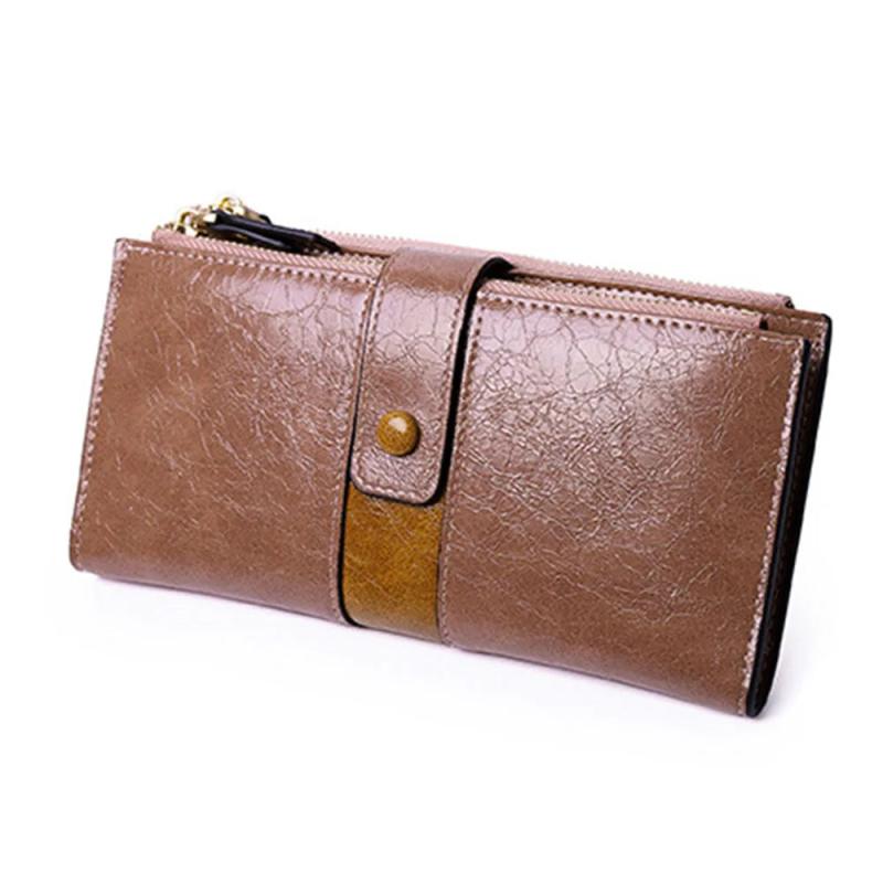 Women's Long Clutch Wallet Zipper Pu Mobile Phone Bag
