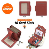 Leather Lady's Short Wallet Multi-function Mini Wallet