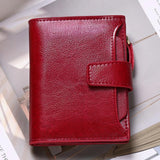 Leather Wallet Women's Short Multi-Functional Zip Wallet