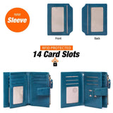 Leather Wallet Women's Short Multi-Functional Zip Wallet