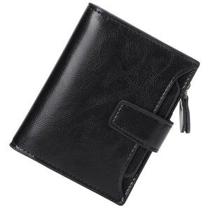 Leather Wallet Women's Short Multi-Functional Zip Wallet