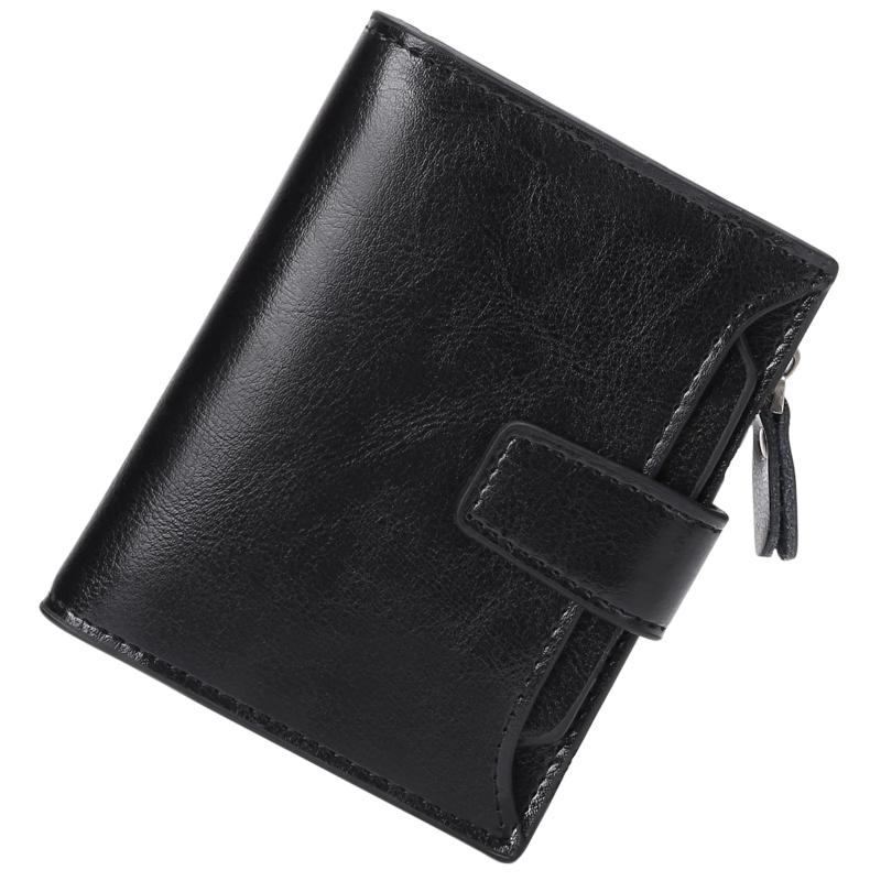 Leather Wallet Women's Short Multi-Functional Zip Wallet