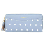 Women's Dot Long Wallet Tassel Hand Bag