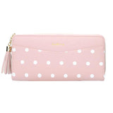 Women's Dot Long Wallet Tassel Hand Bag