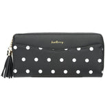 Women's Dot Long Wallet Tassel Hand Bag