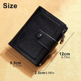 DIY Chinese Retro Leather Wallet RFID Blocking Purse