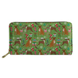 Christmas Dog Ladies Wallet Women Leather Purse Multifunction