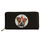 Christmas Dog Ladies Wallet Women Leather Purse Multifunction