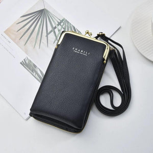 Women's Large Wallet Single Shoulder Messenger Solid Mobile Phone Holder