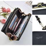 Women's Large Wallet Single Shoulder Messenger Solid Mobile Phone Holder