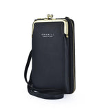 Women's Large Wallet Single Shoulder Messenger Solid Mobile Phone Holder