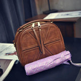 Vintage PU Leather Handbag Women Girl Shell Messenger Bags Female Shoulder Bags