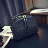 Vintage PU Leather Handbag Women Girl Shell Messenger Bags Female Shoulder Bags