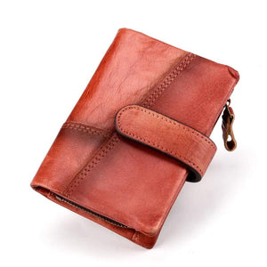 RFID Short Wallet Bifold Purse Vintage Style Wallets